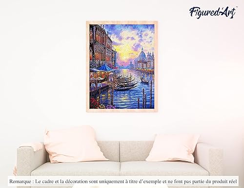 Vista 143 de Figured'Art - Juego de pintura por números, lienzo enrollado sin marco, para manualidades, para adultos, 16 x 20 pulgadas, jarrón de peonías