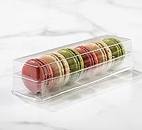 Pastry Chef's Boutique Clear Plastic Macaron Boxes - Holds 6 French Macarons Each, Pack of 20 European-Made Gift Trays