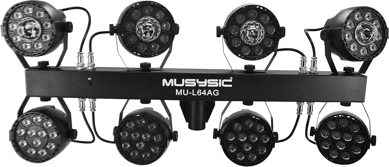 Modern Black LED RGBW Stage Light Fixture with Tripod Stand