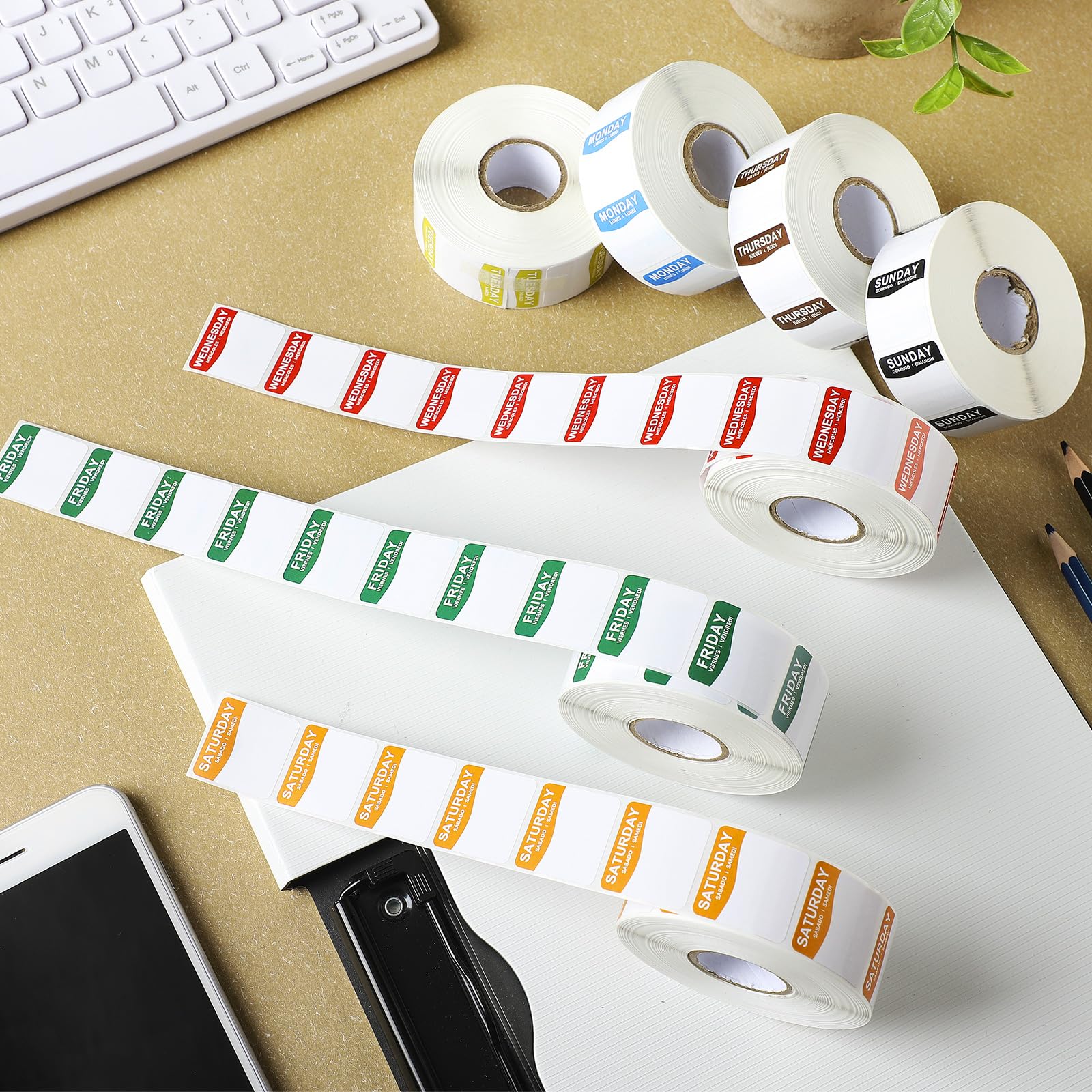 Snapklik.com : Sayglossy 7000 Pcs Day Of The Week Labels Food Labels ...