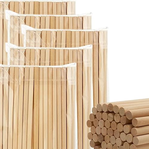 120 varillas de madera de 12 pulgadas, palos de madera de 14 pulgadas para manualidades, palos de madera, tacos de madera para manualidades, barra