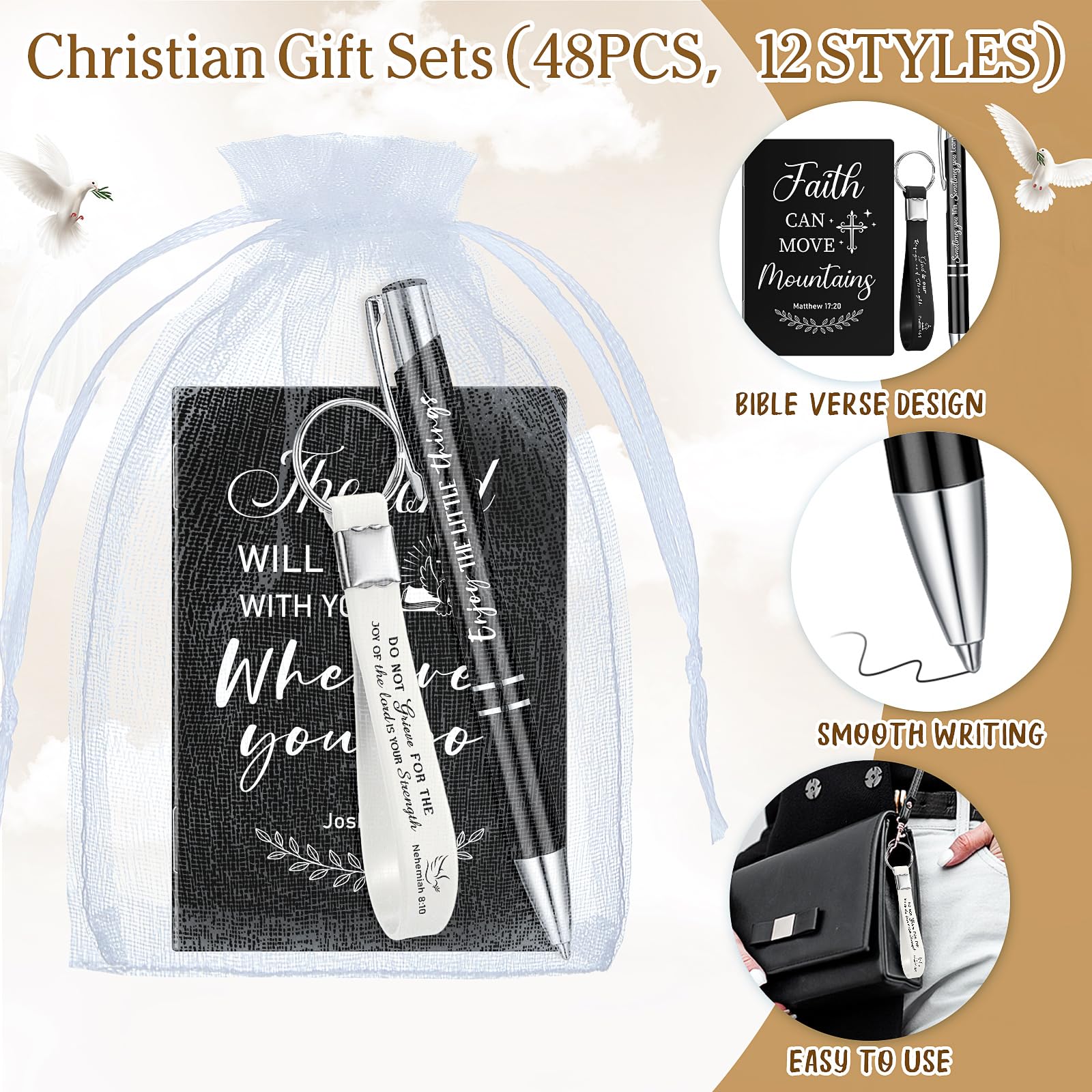 Set Regali Colleghi 20 Penne A Sfera Cristiane E Quaderni, Per Diari Biblici Penne Cristiane Regalo 1073277