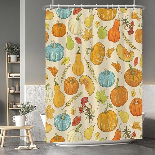 Miniatura 185 de Baocicco Juego de cortinas de ducha de fantasmas de Halloween, encantadores fantasmas de dibujos animados, divertidos trucos o tratos, cortinas de