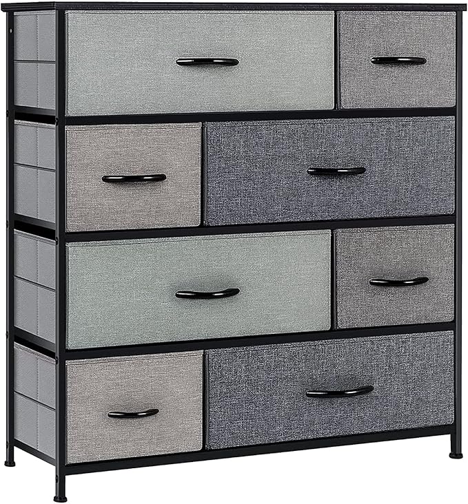 LLappuil 8 Drawer Dresser for Bedroom, Tall Fabric Dresser Bedroom