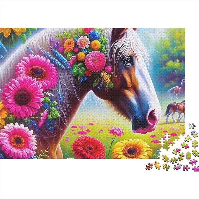 Foto 2 de 7 de Caballo 1000 Piezas Puzzle animaleses A Partir De 14 Años Desafiante Alta Definición Juego Educativo…