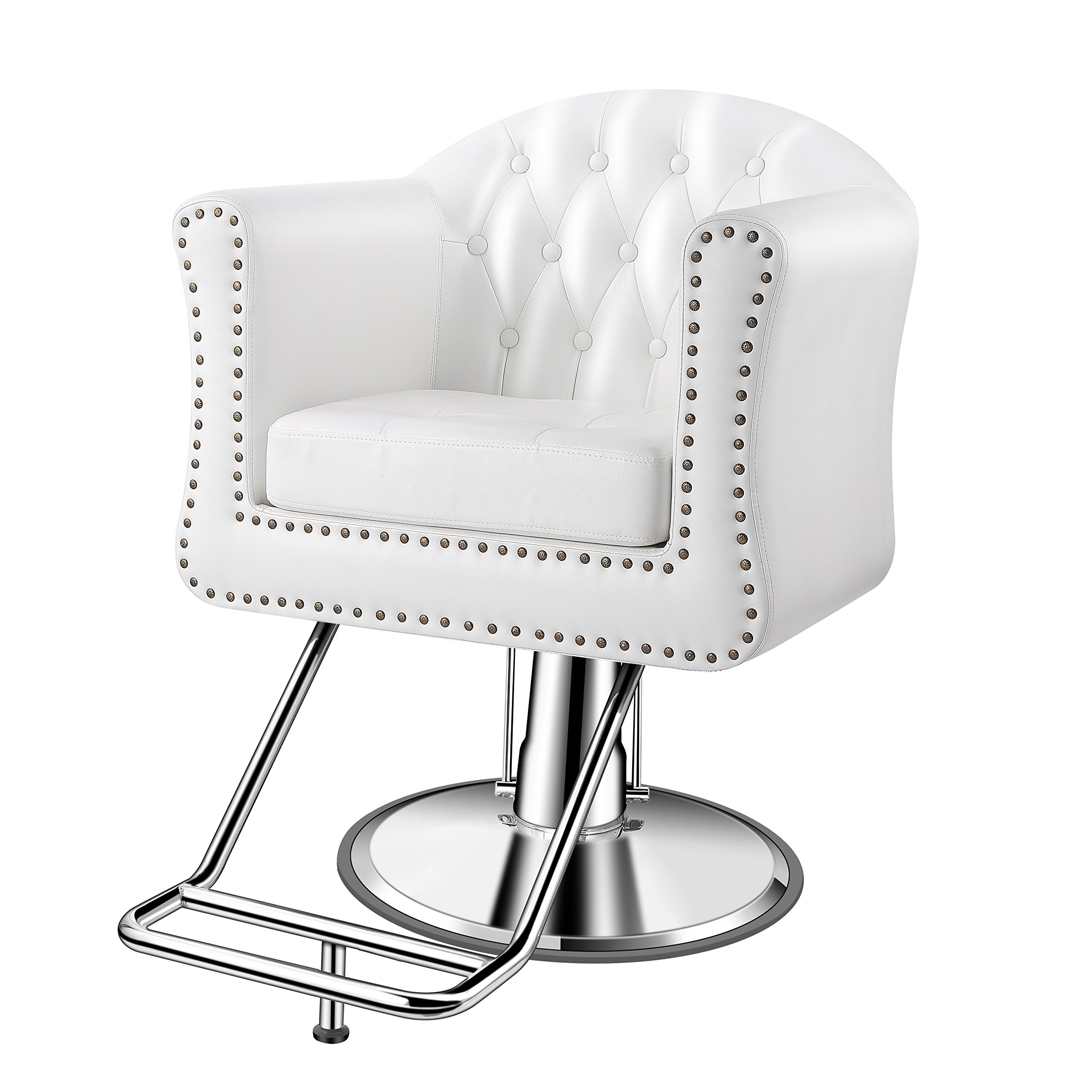 Buy Baasha Salon Chair, Salon Chair for Hair Stylist, White Salon Chair