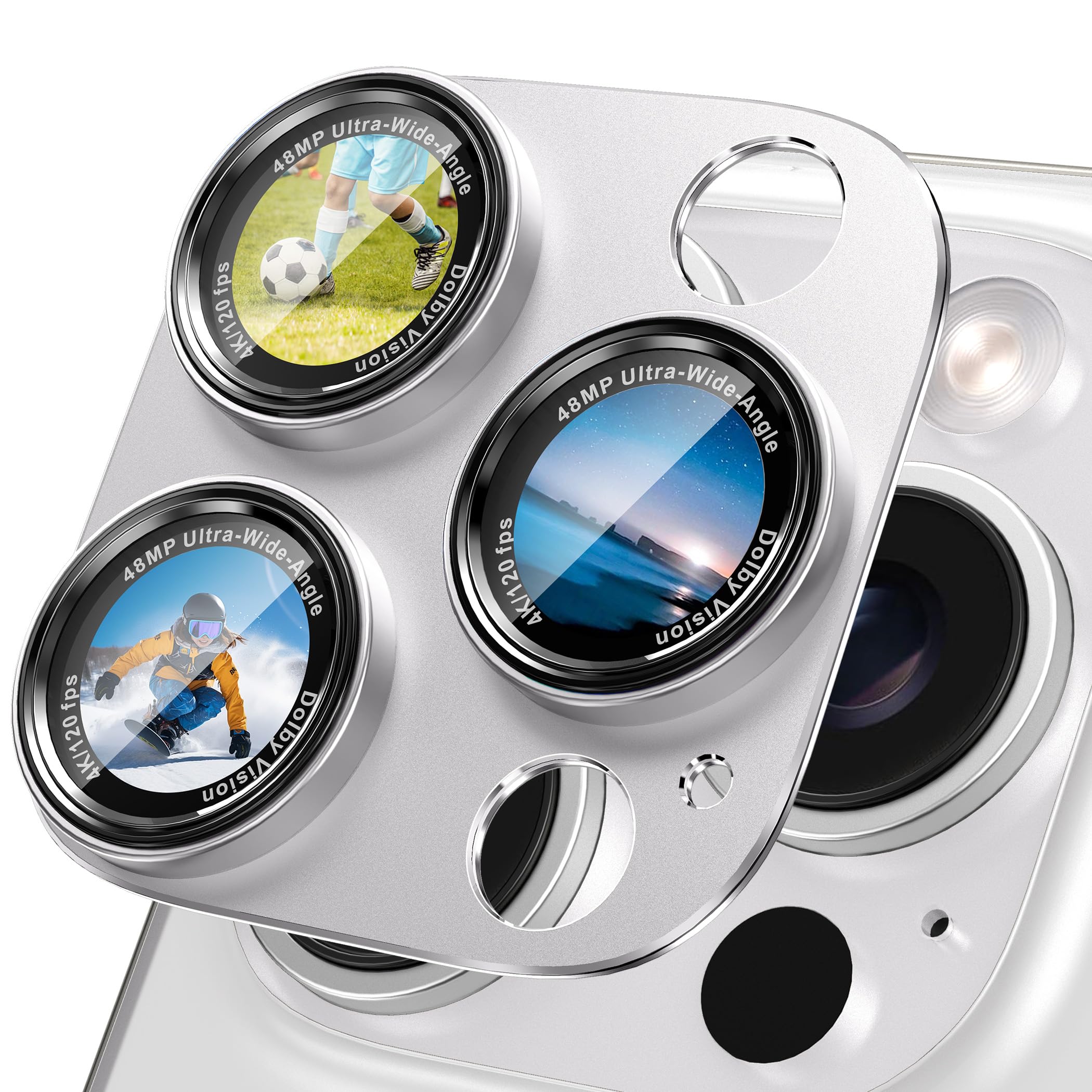 CACOE Metal Camera Lens Protector for iPhone 14/16 Pro/Pro Max Cover