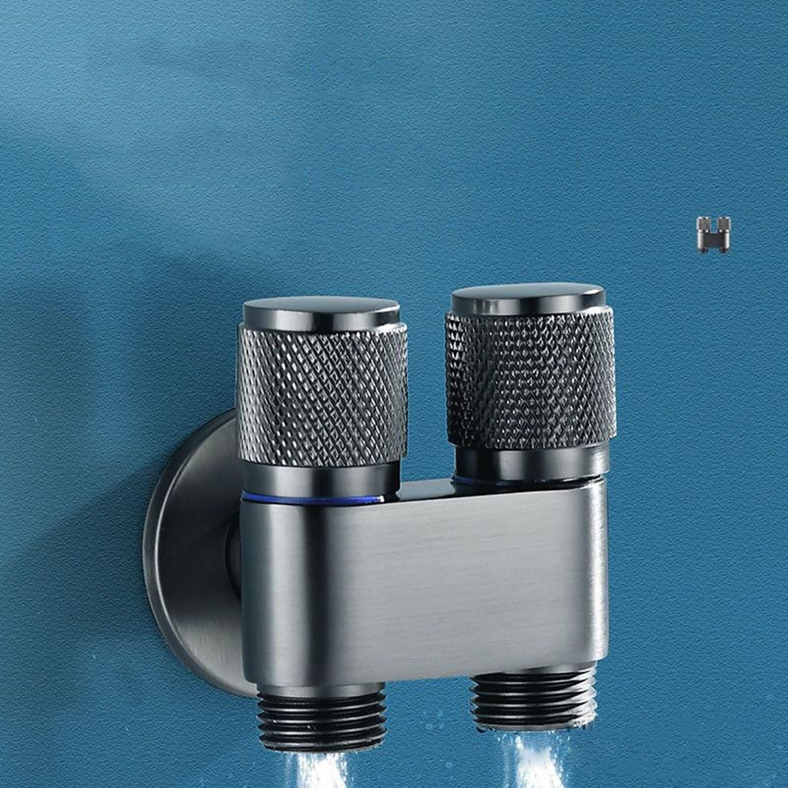 Inless - Set per bidet con doccetta in acciaio da parete, valvola a soffitto G1/2" con tubo flessibile, sistema doccia per una maggiore igiene