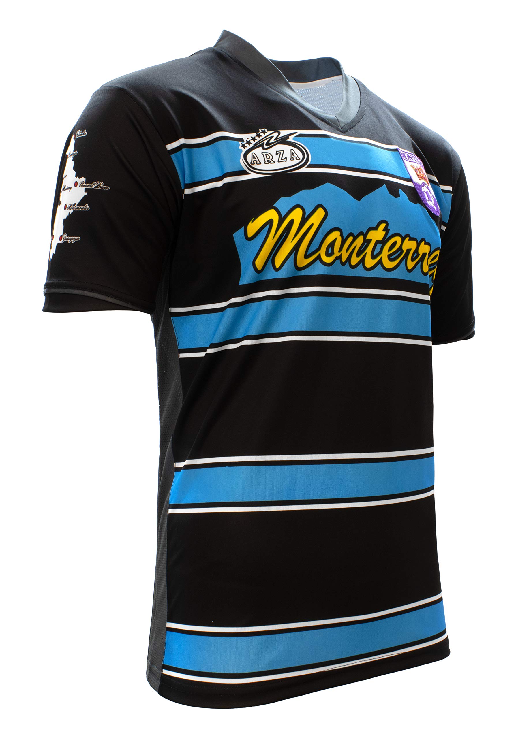 ARZA Monterrey Mexico Soccer Jersey Design Color Black (Large)