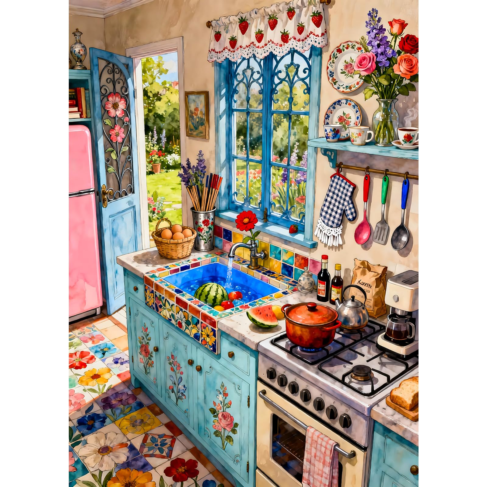 500 piece jigsaw puzzles for adults 500 Piece Jigsaw Puzzles Jigsaw Puzzles For Adults 500 Challenging Game for The Whole for Women, Gifts for Men, Educational Games:Cozy Kitchen