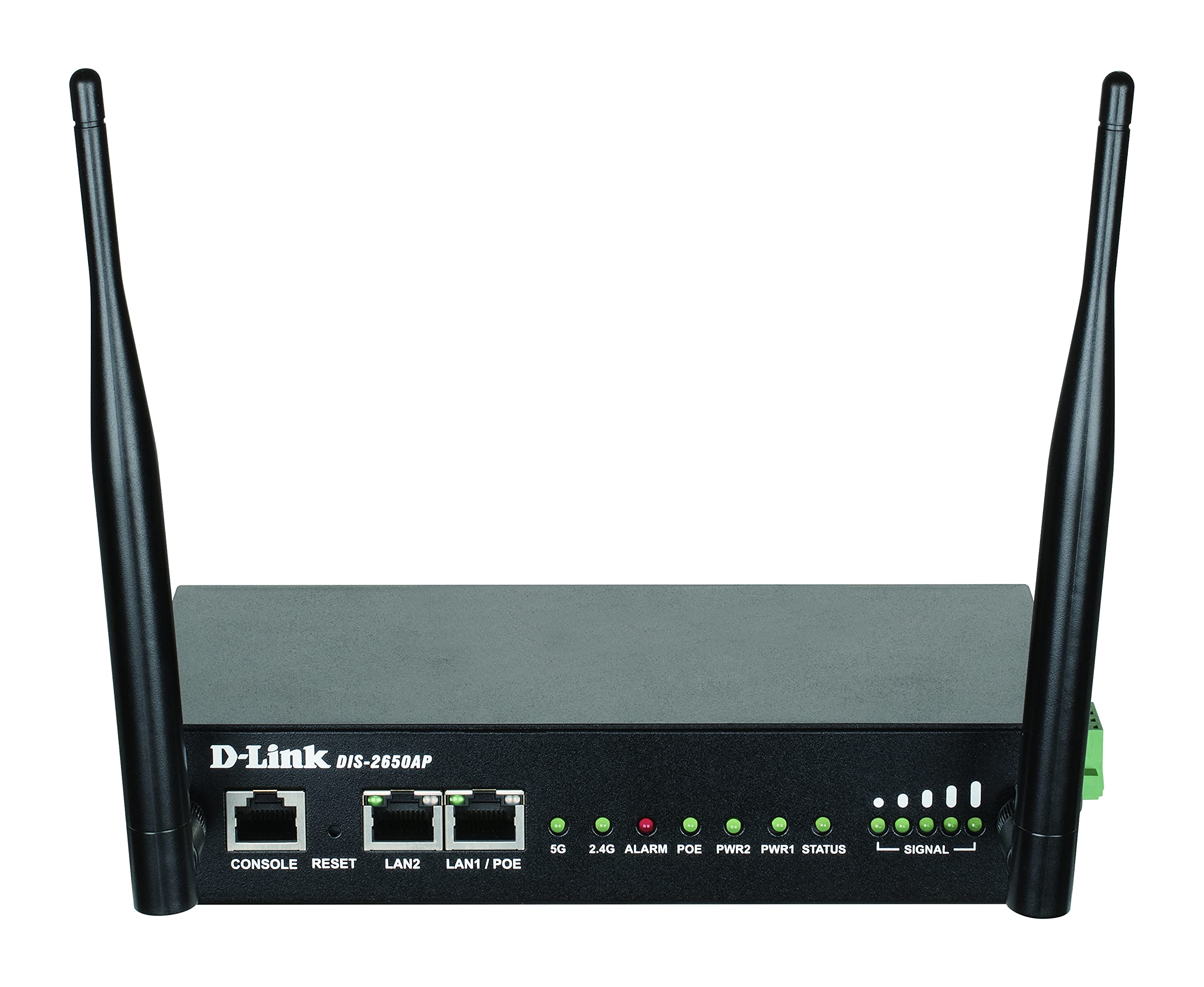 D-Link DIS-2650AP Access Point industriale AC1200 Wave 2, MU-MIMO, PoE, doppio ingresso di alimentazione, protezione da sovratensioni 2 kV, gestione centralizzata, bridge o client wireless, barra DIN