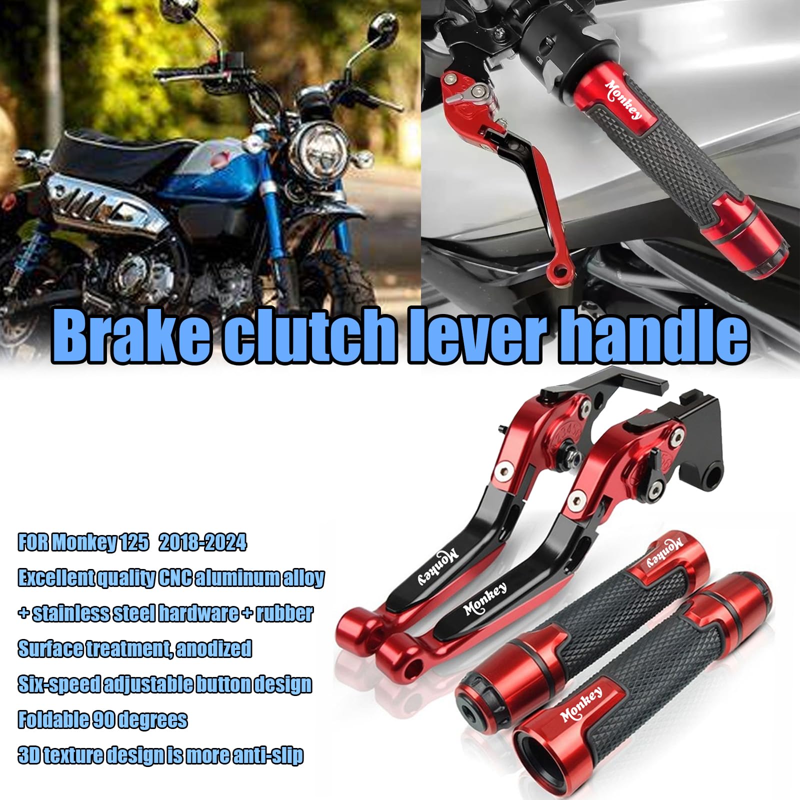 ケンタ様　モンキー125　４点セット　アルミ　ブレーキレバー　クラッチレバー　他 ケンタ様 モンキー125 4点セット アルミ ブレーキレバー クラッチ
