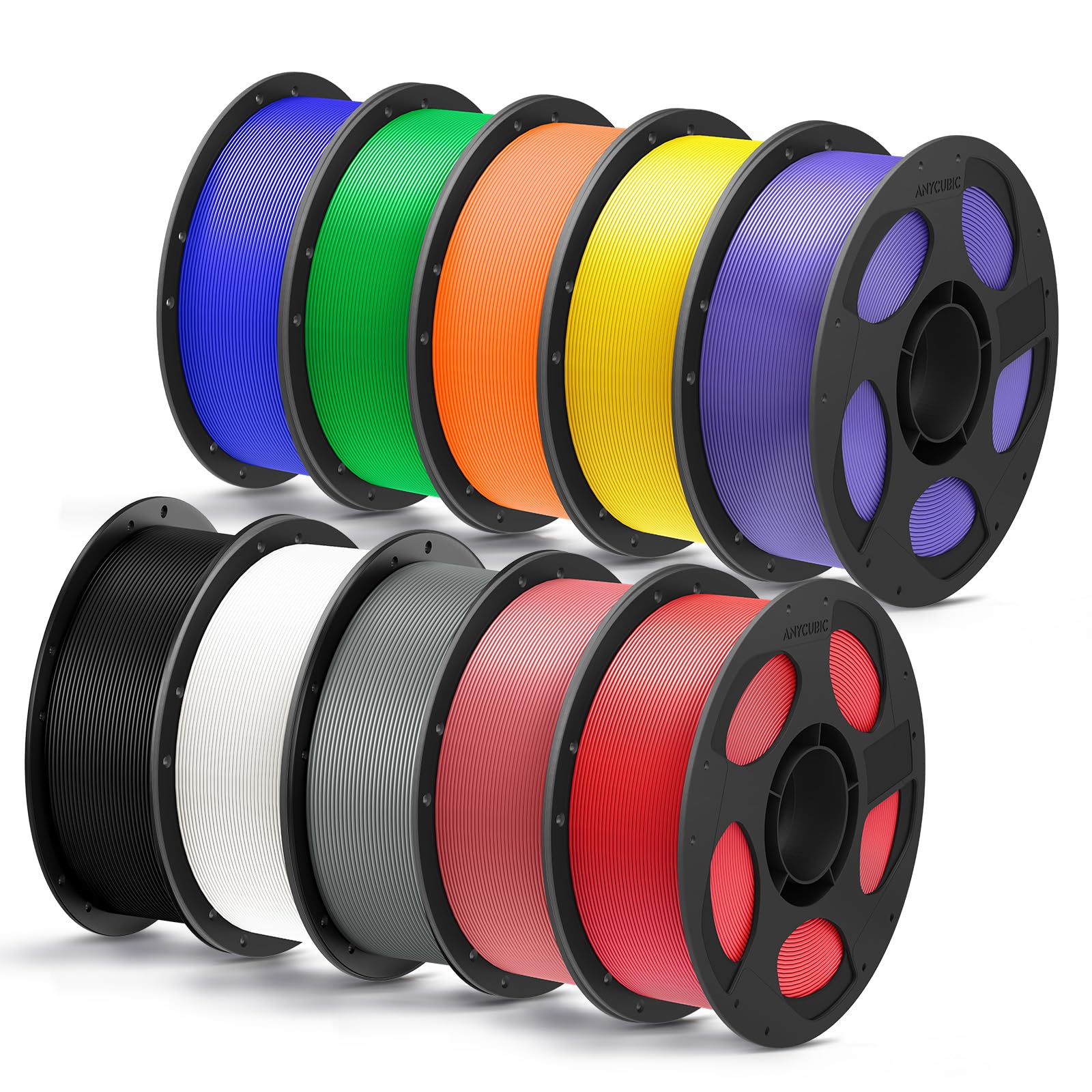ANYCUBIC PLA+ Filamento 1,75 mm, Elevata Resistenza e Precisione - Materiali per Stampa 3D, PLA Plus Identificazione Intelligente, 10KG