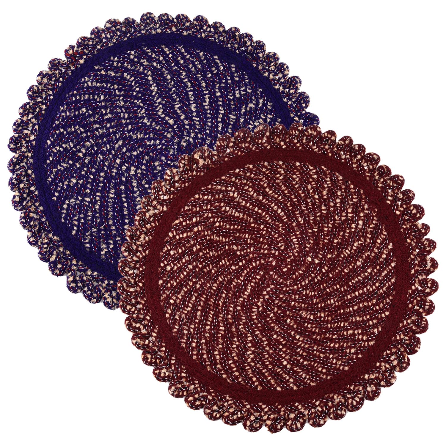 Kuber Industries Door Mat | Round Shape Feather Door Mat | Cotton Reversible Mat | Door Mat for Kitchen | Door Mat for Home | 20 Inch | Large | Pack of 2 | Multi (B0CJM2SG93) Amazon Price History, Amazon Price Tracker