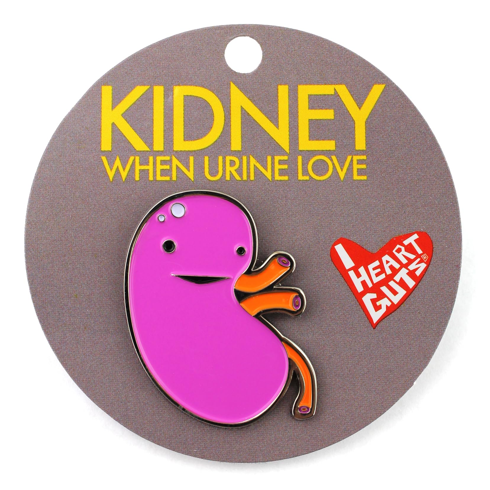 Kidney Lapel Pin Urine My Heart! I Heart Guts