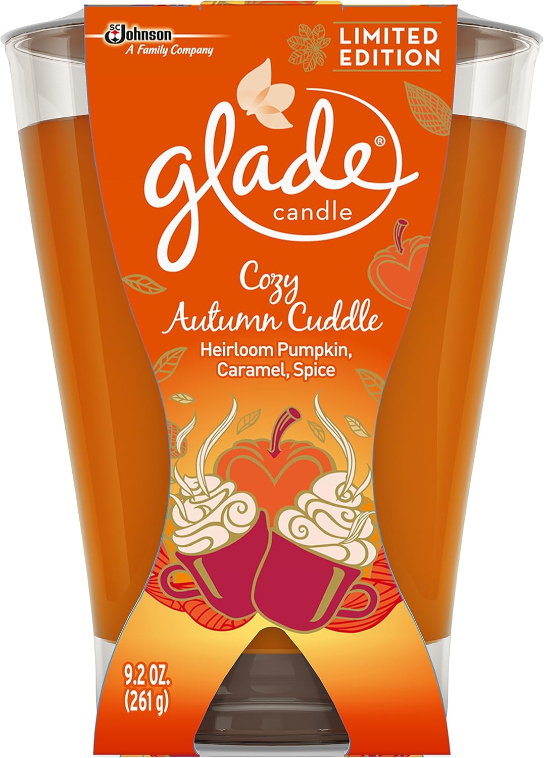 Glade Candle Jar, Air Freshener, Cozy Autumn Cuddle, 9.2 Oz