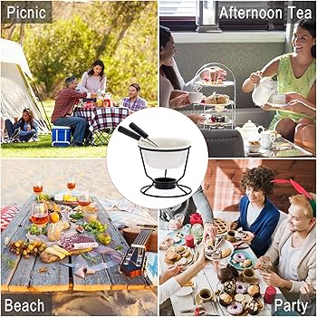 Amazon.com: BSTKEY Ceramic Butter Warmer Set, Fondue Pot Melting