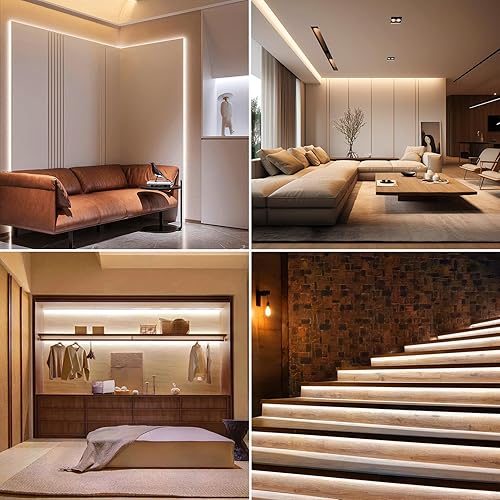 Miniatura 3 de Tira de luces LED de color blanco cálido, funciona con pilas, 2 paquetes de 6.56 pies, 60 luces LED con control remoto, temporizador, regulable,