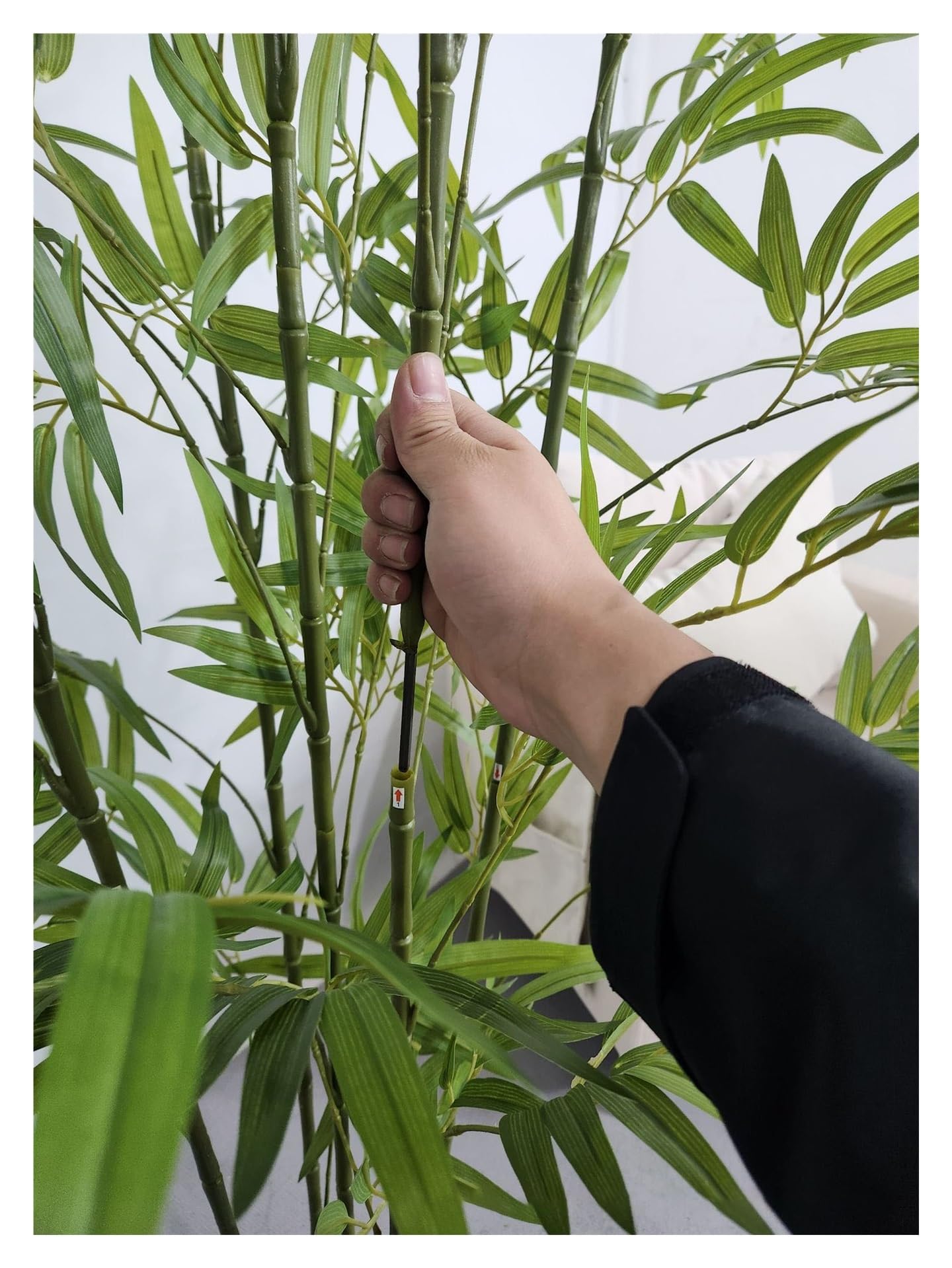 Bambou artificiel 180 cm fausse plante de grande taille pour décoration salon et jardin