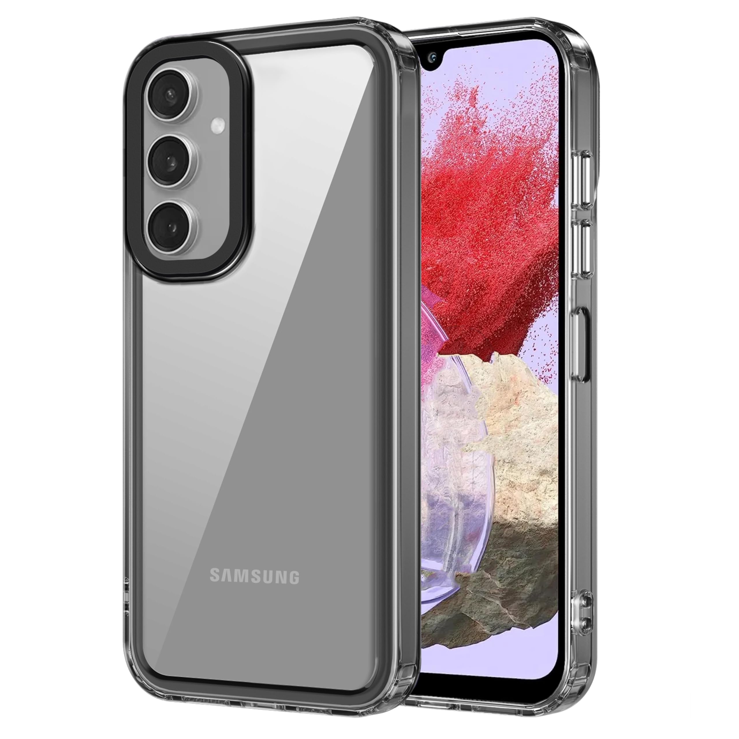 Amazon Basics Back Case Cover for Samsung Galaxy F34 5G (TPU + PC_Translucent Black) (B0CTHCS5JW) Amazon Price History, Amazon Price Tracker