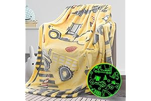 Tractor Blanket Glow in the Dark: A Gleaming Nighttime Companion for Adventurous Boy
