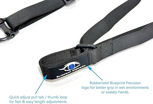 Miniatura 3 de Eslinga tradicional de rifle de 2 puntos con pestaña de ajuste rápido, 2 puntos QD y banda de almacenamiento de camuflajeorganizador de cables