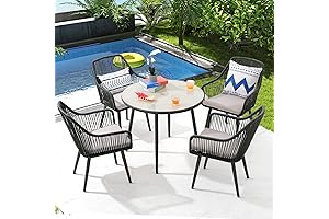 Patiorama Outdoor 5-Piece Round Dining Set