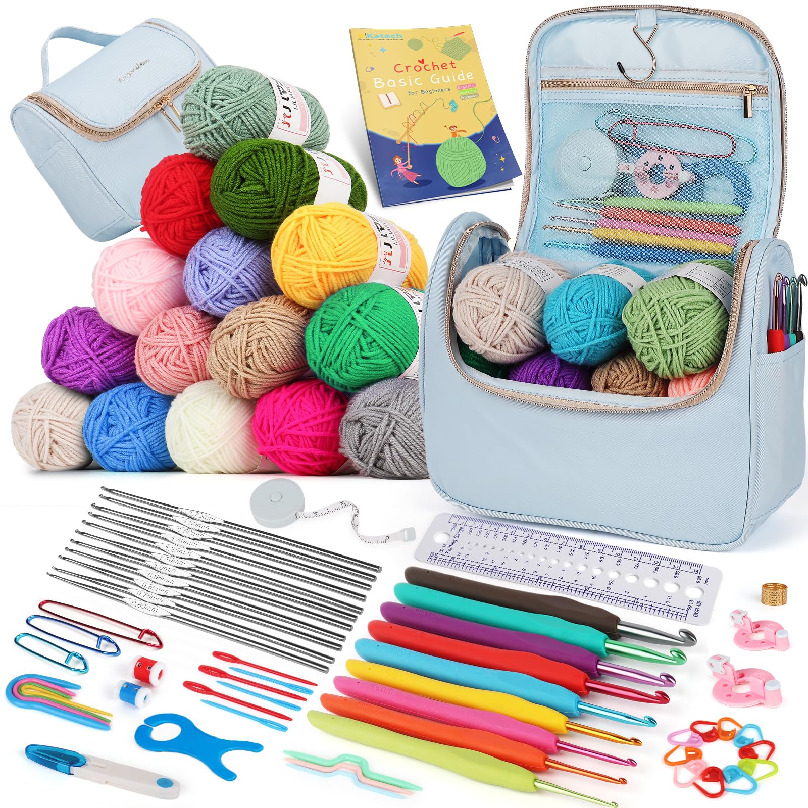 Set 9 Uncinetti Per Pizzo - Misure 0.8-2.75mm, Con Impugnatura Ergonomica, Per Lavori Fini E Principianti - Foto 7