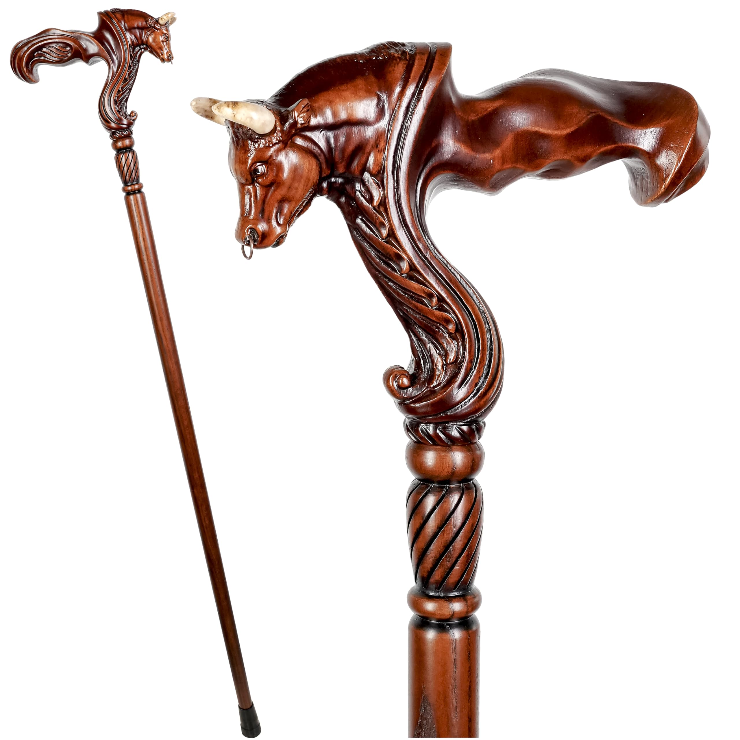 Luxury Handmade Wooden Walking Cane – Premium Carved Solid Wood, Ergonomic Comfort Grip, Designer Canes for Men &amp; Women, Elegant Fashionable Walking Stick 36