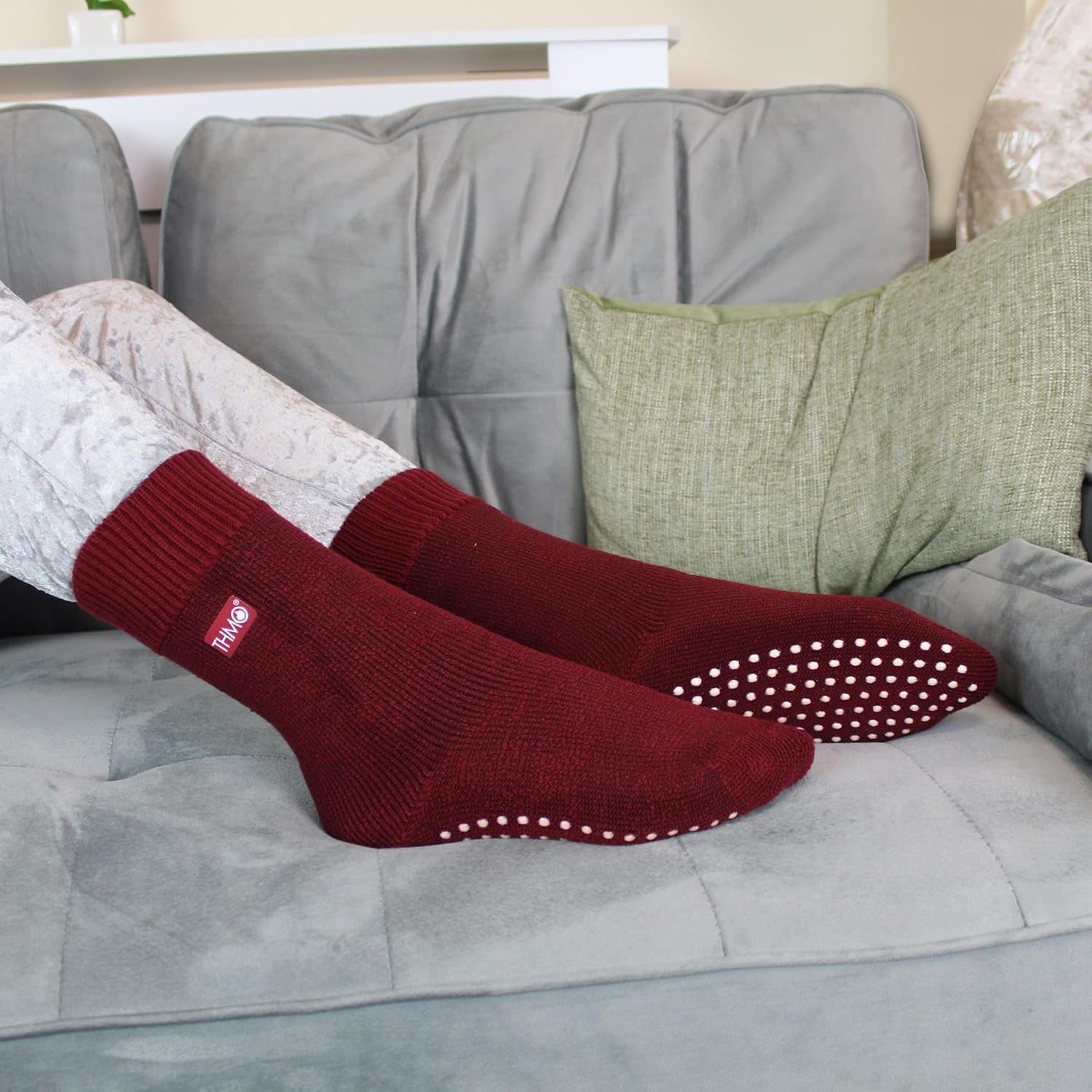 THMO Kids Slipper Socks with Grippers Boys & Girls Winter Thermal Socks