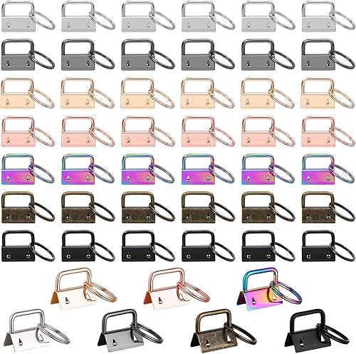 Modacraft Juego de 42 llaveros de 1 pulgada y 7 colores para hacer pulseras, cordones y llaveros