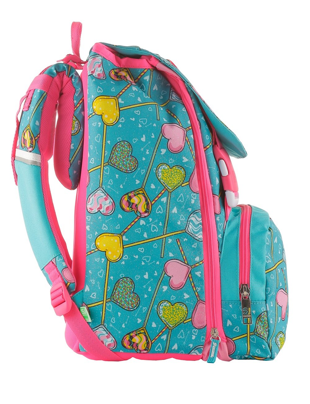 Zaino scuola sdoppiabile SJ GANG - HIGH TECH - Azzurro Rosa - INNOVATIVO sistema regolazione schienale - 28 LT elementari e medie 3