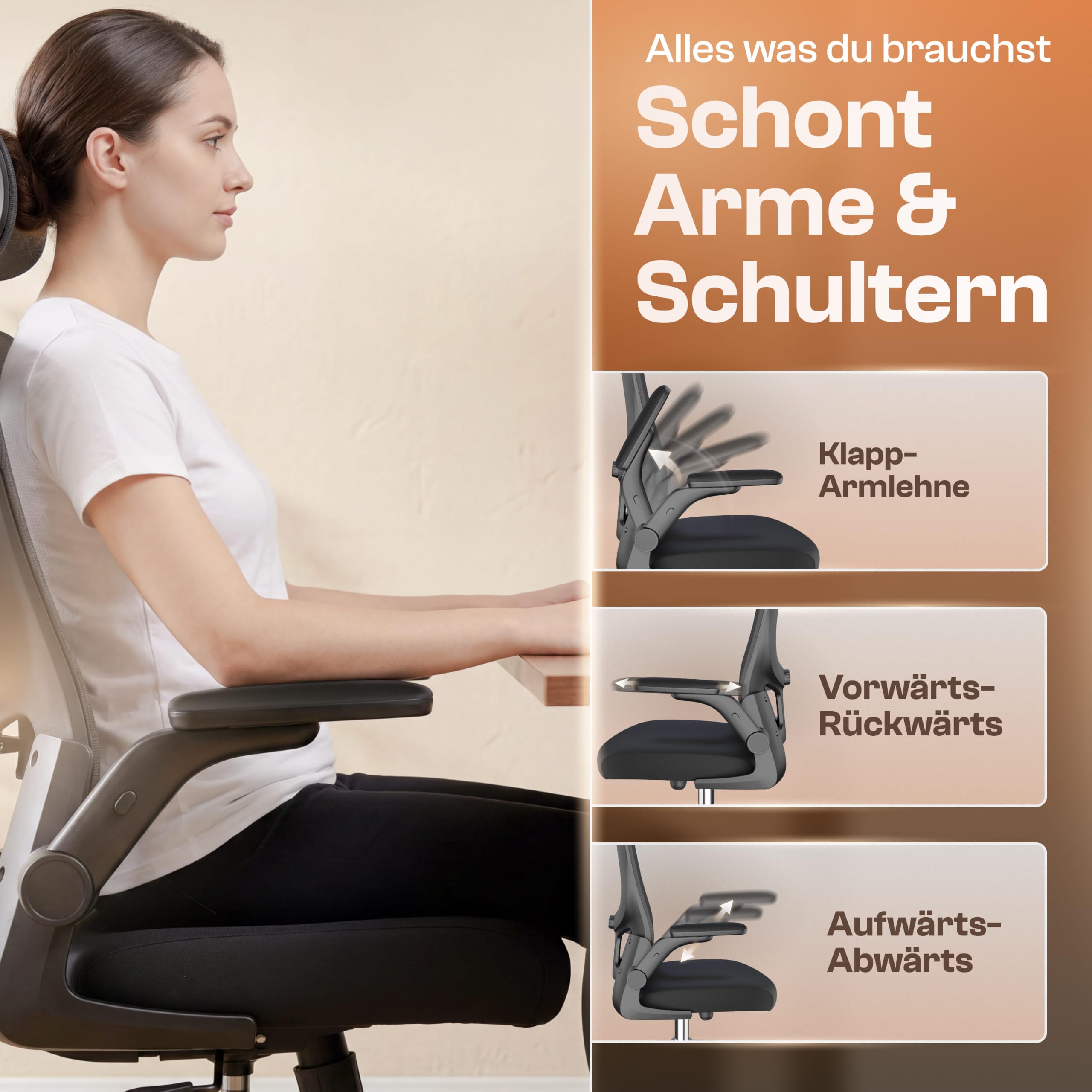 Bravo Bürostuhl ergonomisch [ORIGINAL] Schreibtischstuhl ergonomisch mit 8 Komfort-Einstellungen | Gaming Stuhl & Drehstuhl für Zuhause & Bürobedarf | Bürosessel und Chefsessel bis 150kg