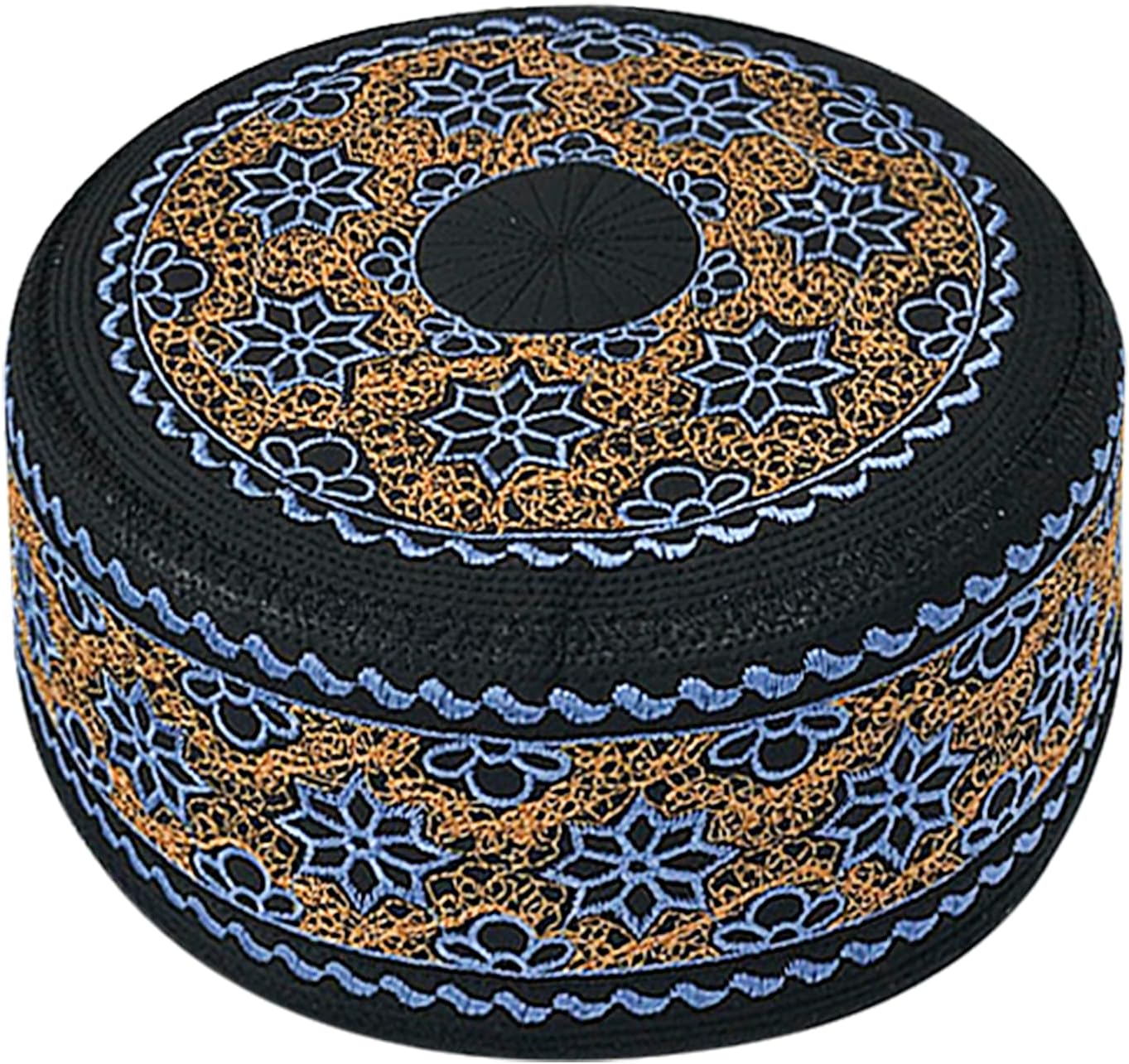 Islamic Men Prayer Kufi Hat Muslim Arabian Embroidered Skull Cap Arab Indian Religious Praying Cap Ramadan Eid Gift