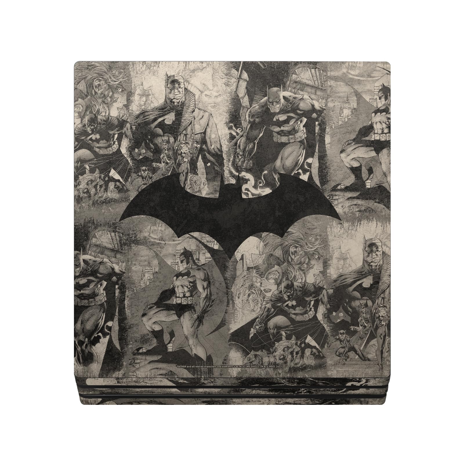 Head Case Designs Licenza Ufficiale Batman DC Comics Collage Invecchiato Loghi E Fumetti Vinile Sticker Gaming Pelle Adesivo Compatibile con Sony PlayStation 4 PS4 Pro Console & DualShock 4 Controller