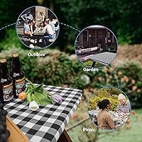 Vista 6 de Funda para Mesa de Picnic y Fundas para Bancos, Mantel Ajustado con Borde Elástico, Resistente al Agua y Aceite, para Exteriores, Jardín, Camping