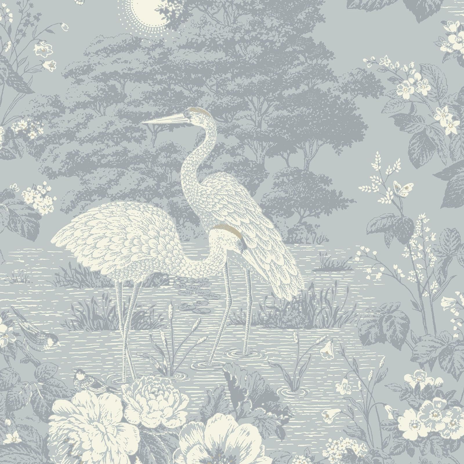 B&Q -  Décor Izumi Blue Wallpaper