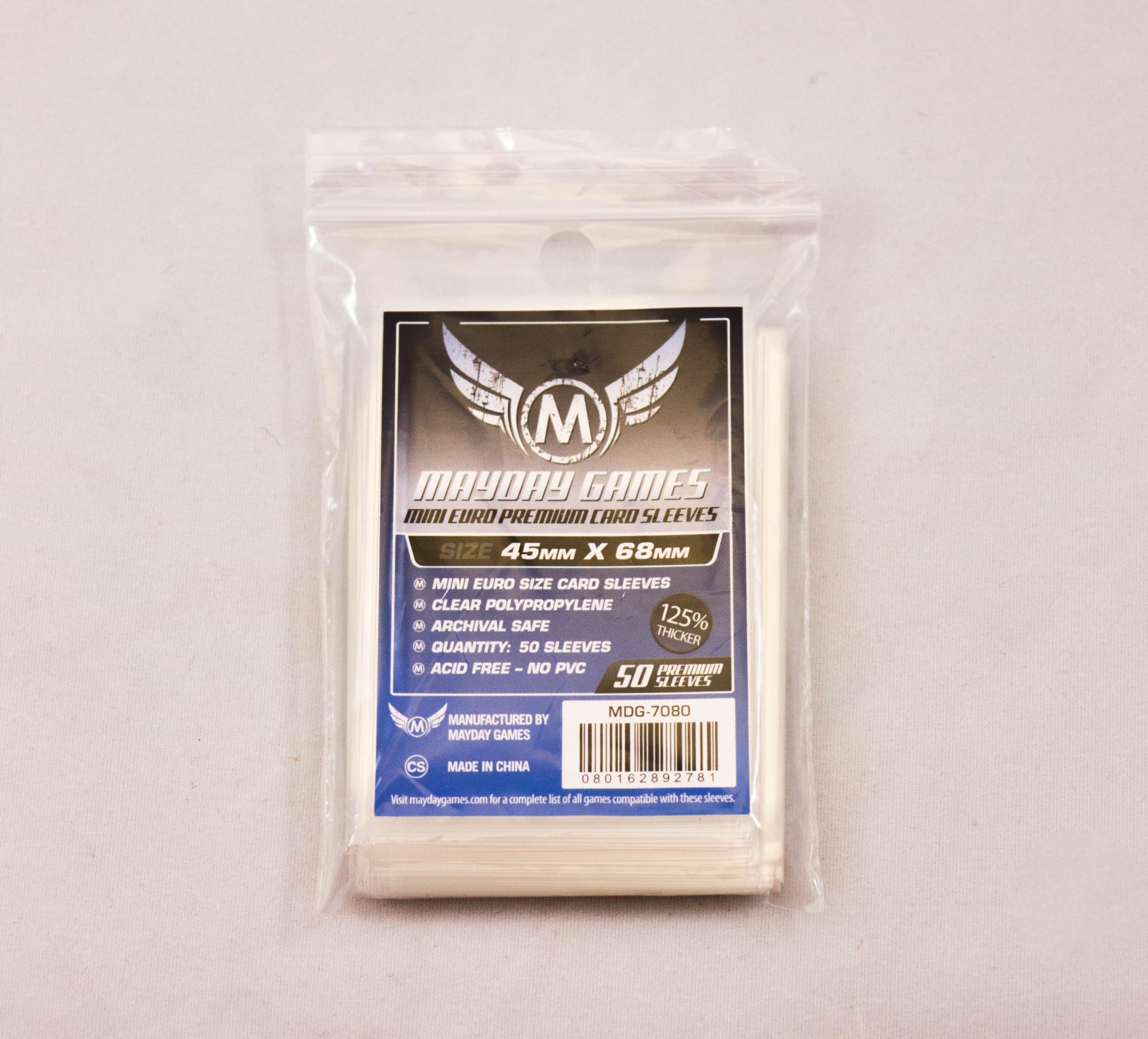 Lot de 10 x 50 pochettes pour mini cartes Euro 45 mm x 68 mm