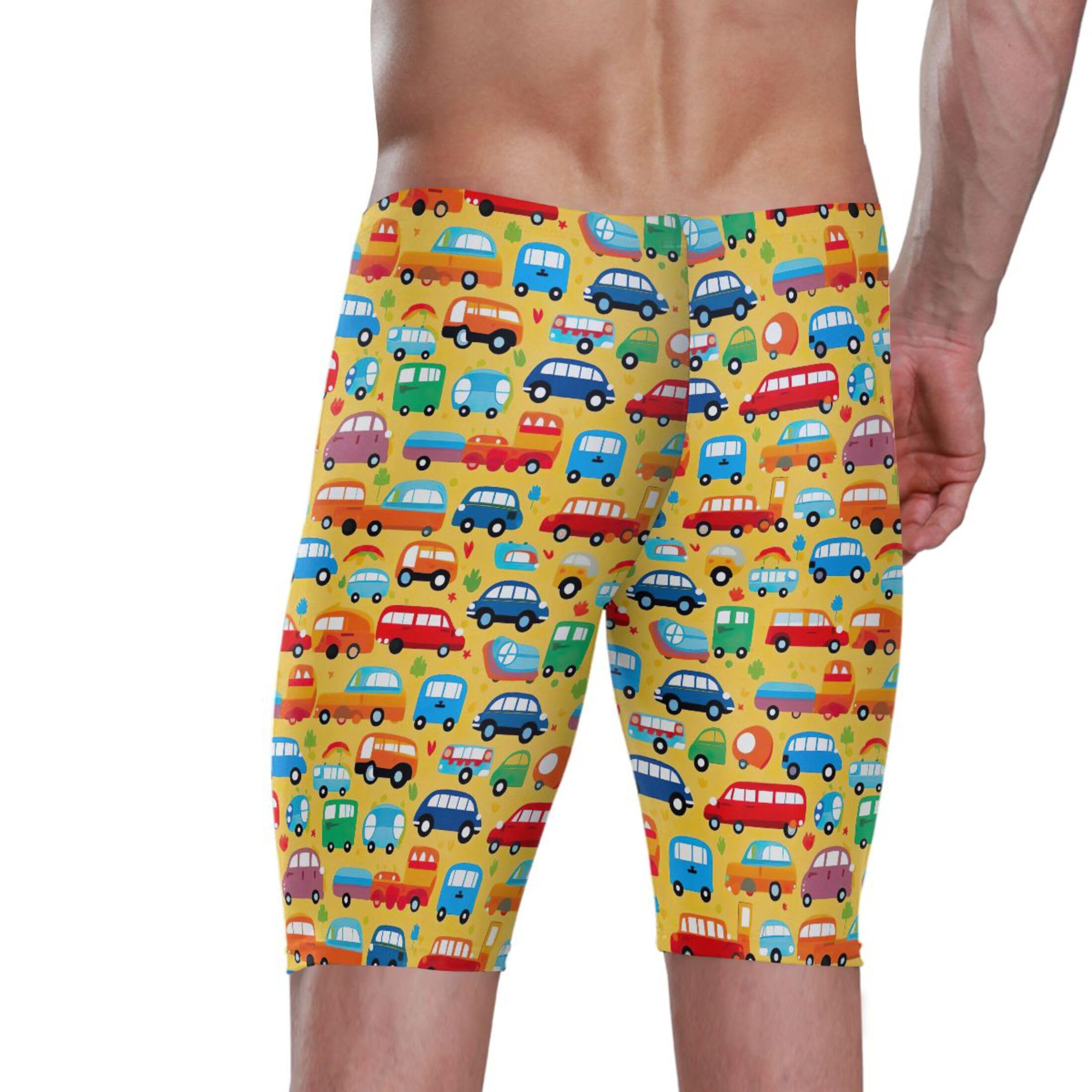 Car Toy Cute Men's Swimsuit Swim Jammers L B0402717