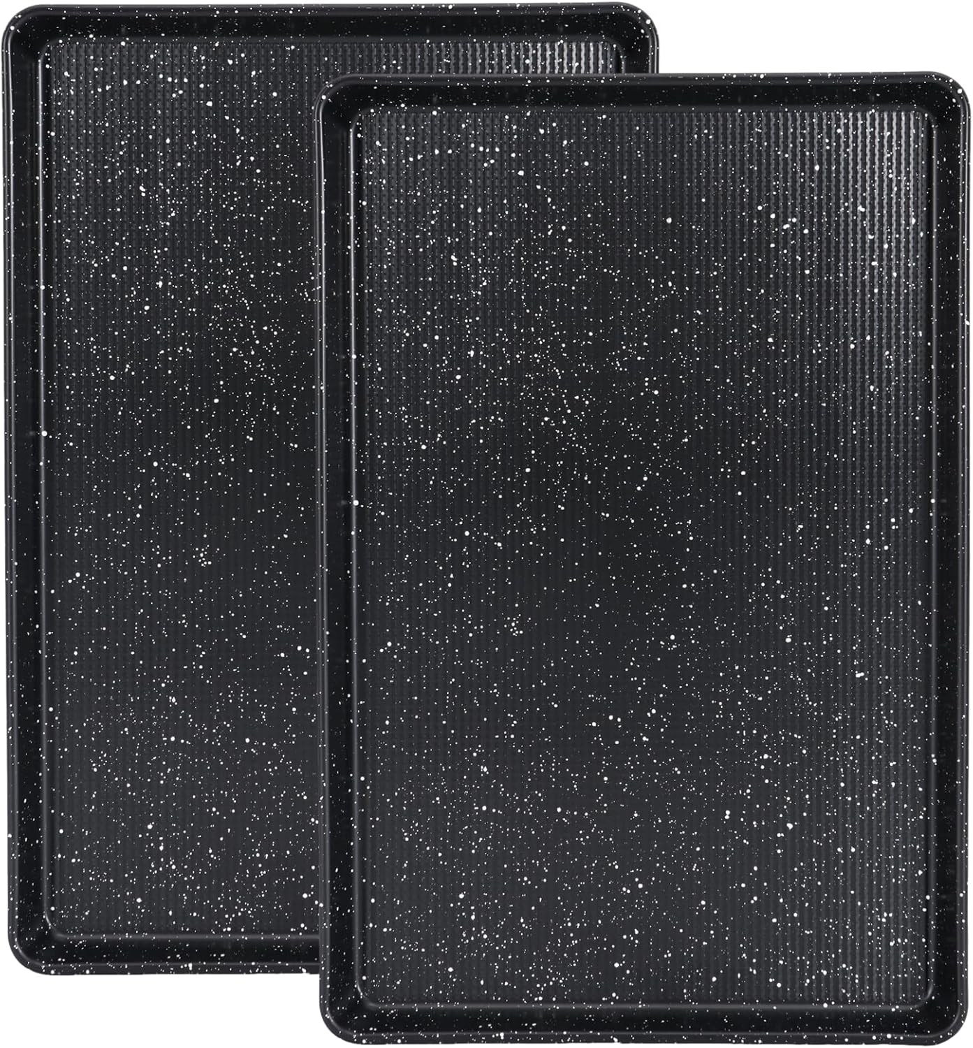 1030g Heavy Duty Baking Sheets 2-Pack, Commercial Grade Nonstick Cookie Sheet Pan Set, Easy to Clean & Oven Safe, Non Toxic Half Sheet Pans for Professional & Home Baking
