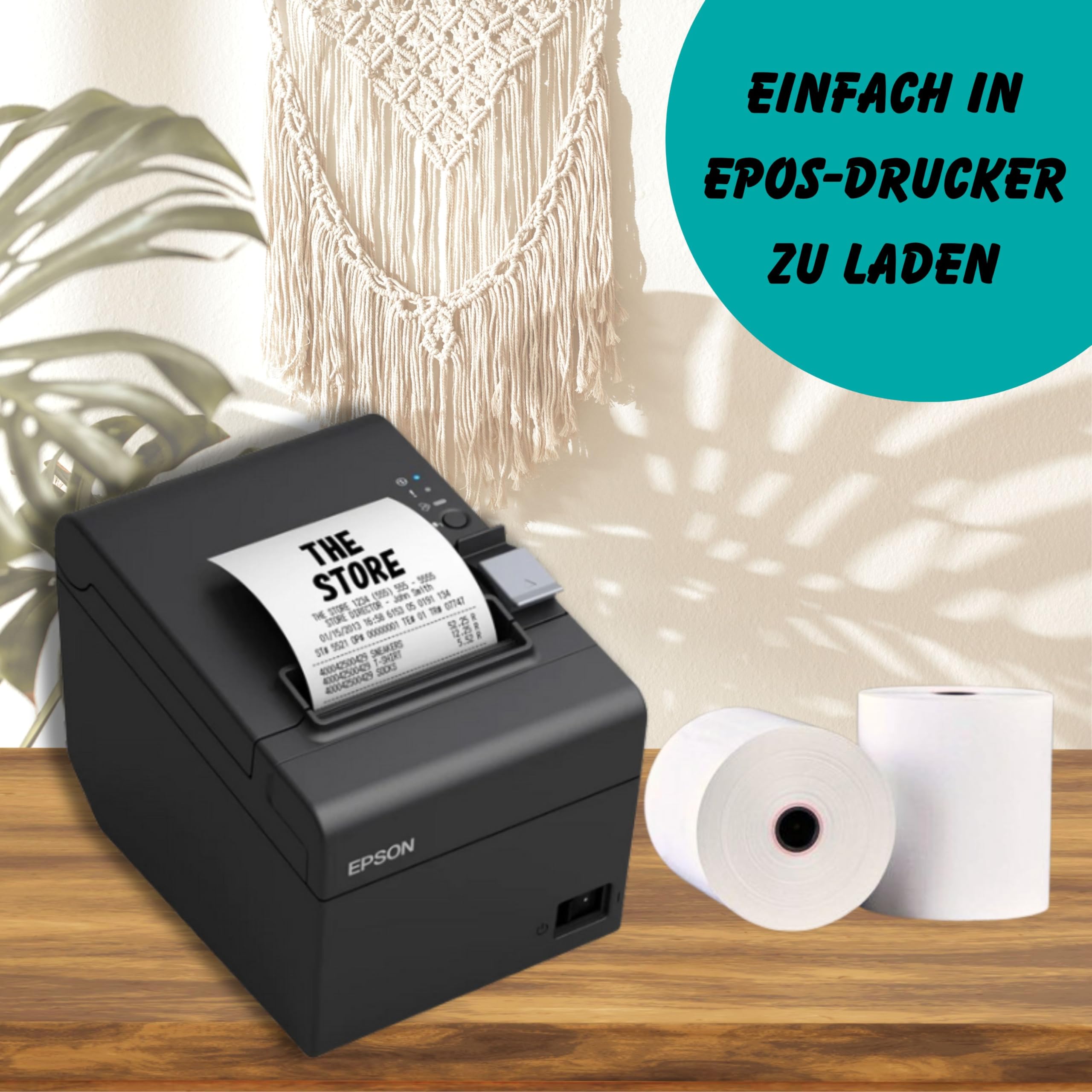 Double Dragon, 80 x 80 mm Premium Thermopapier Kassenrollen für EPOS-Drucker, POS-Terminal, Kassensystem [Packung mit 20]