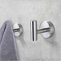 Vista 13 de Ganchos adhesivos para toallas de servicio pesado, ganchos de pared resistentes de acero inoxidable impermeables para toallas de ducha, gancho