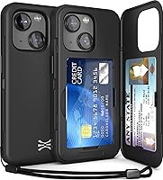 Vista 1 de TORU CX Slim - Funda tipo cartera para iPhone 15, funda protectora a prueba de golpes resistente con tarjetero oculto y ranura para tarjetas, espejo