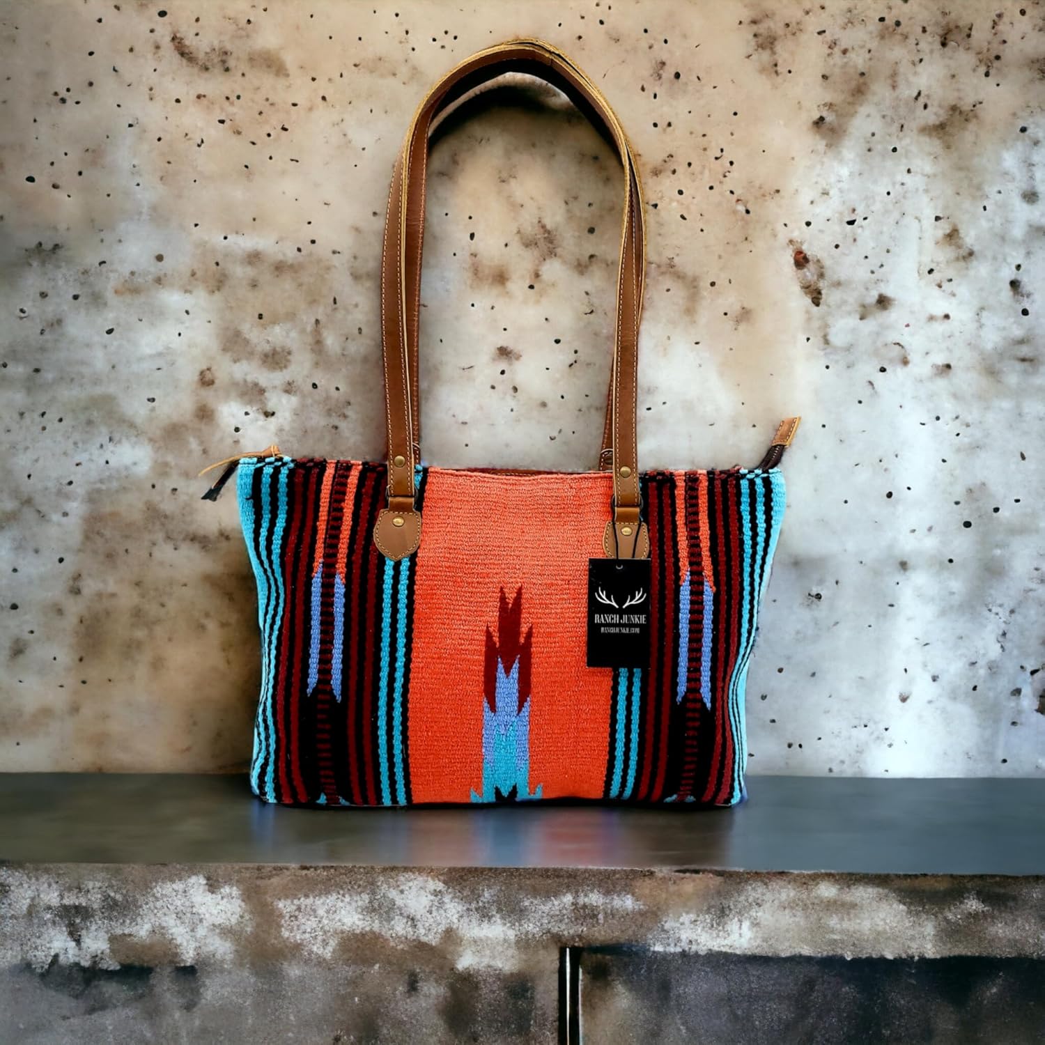 Southwestern Large Handwoven Wool Boho Tote Bag Tote Purse
