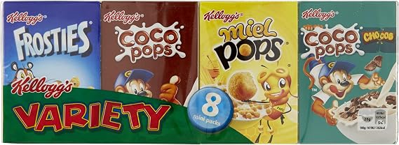 Kellogg's Cereals Mini Pack Variety 215g - Pack of 8