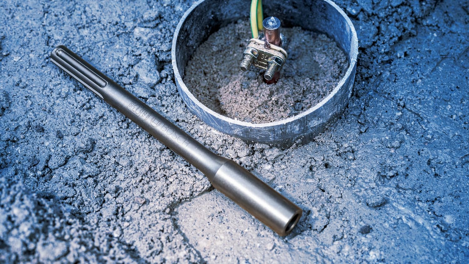 Bosch 2 608 690 004 - Cincel para colocación de picas de toma a tierra SDS-max (260 x 13 mm)