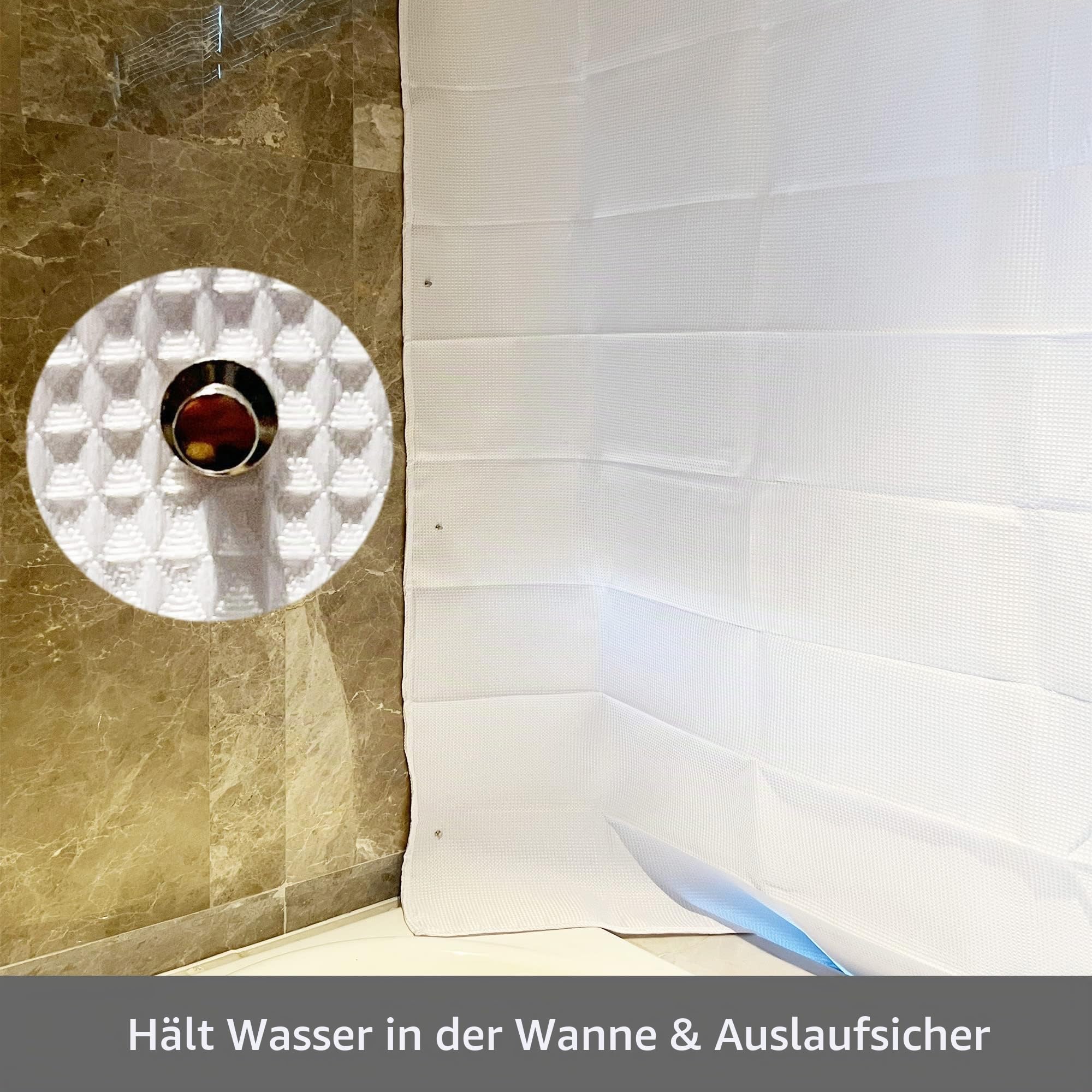 Duschvorhang-Seitenmagnete, um den Vorhang an der Wand geschlossen zu halten, 8 Stück magnetische Clips, Spritzschutz für die Seite der Dusche, 8 Stück, Silber