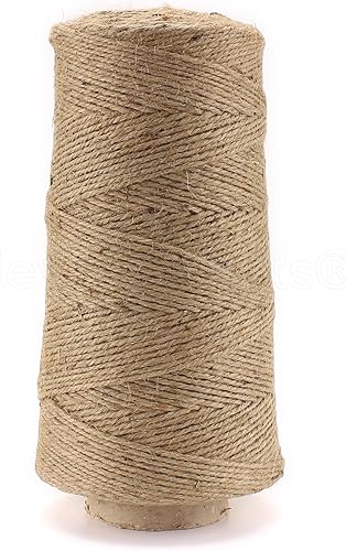 cleverdelights 1000foot Yute Twine3PlyHeavy DutyRollo de cordel de yute Cuerda ecológico1000