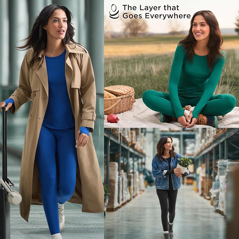 Cuddl Duds Lightweight 2 Piece Active Base Layer Matching Sets for Women image 5