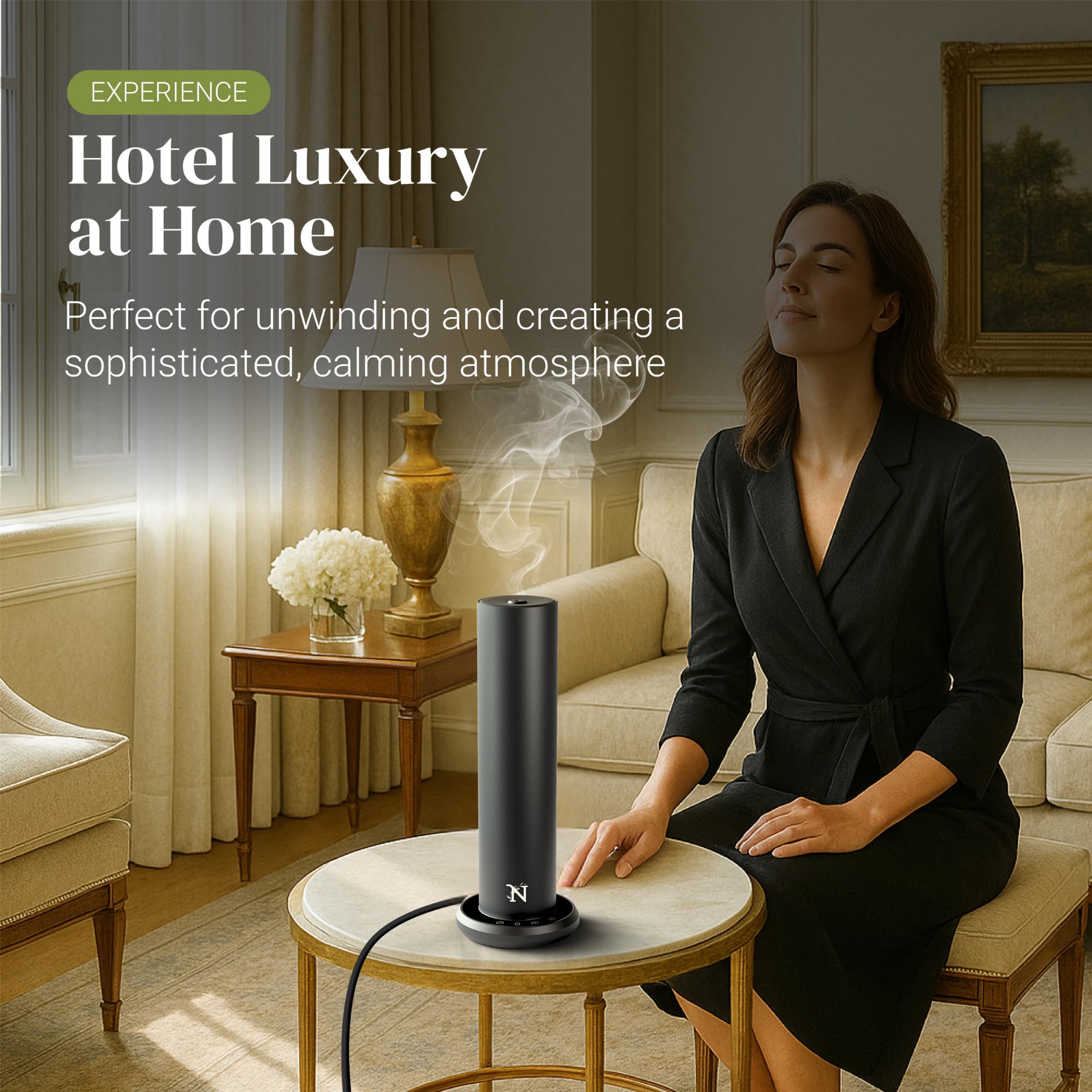 Diffusore di oli essenziali aggiornato con campione di fragranza incluso, diffusori per la casa con app e controllo manuale, diffusore di olio per aria fredda grande stanza 1000 sq. ft.,